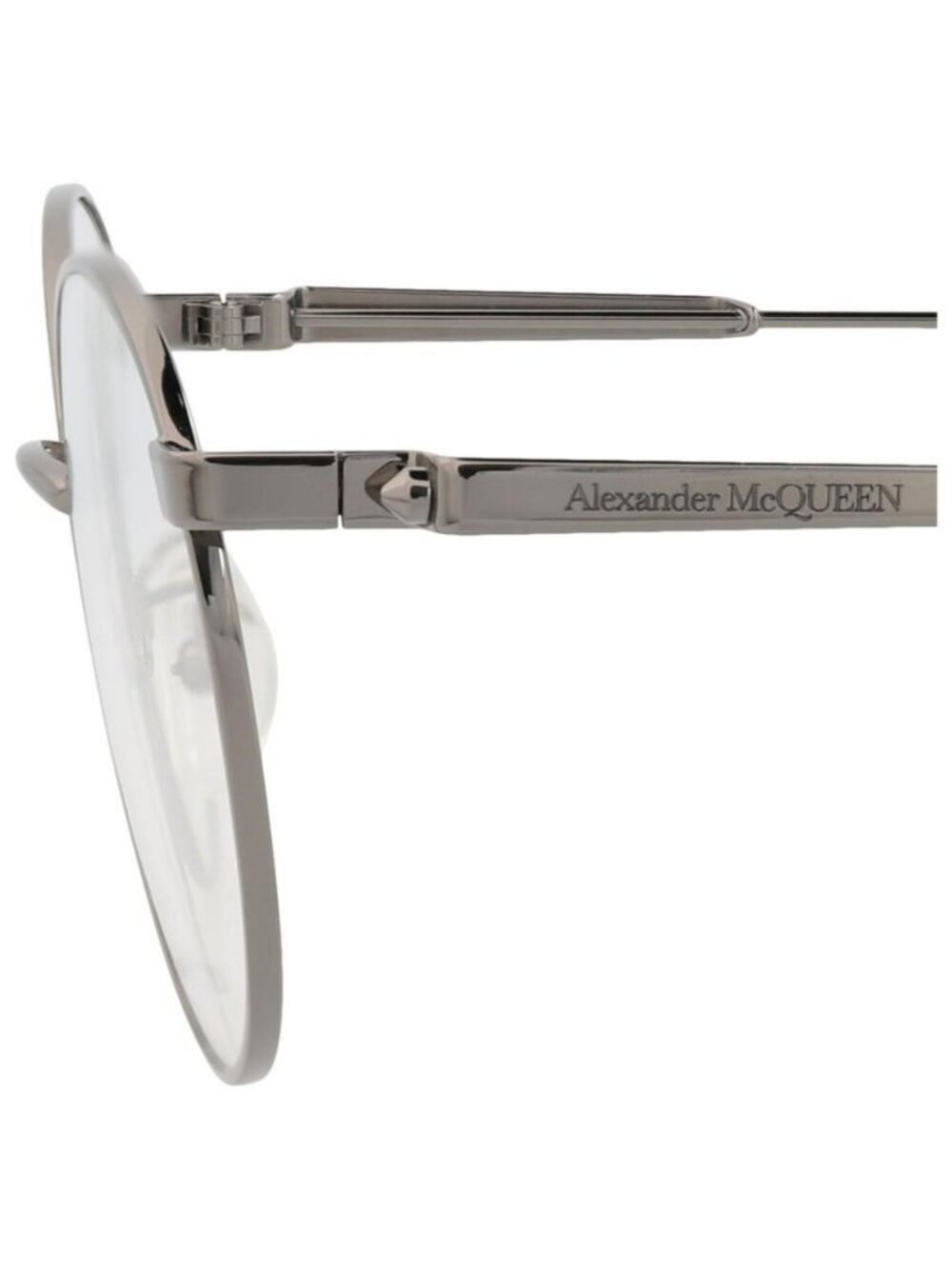 New Alexander McQueen Mens Round/Oval Ruthenium Ruthenium Transparent Fashion De - Picture 4 of 5